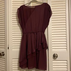 Beautiful cocktail dress burgundy wine color size large EUC